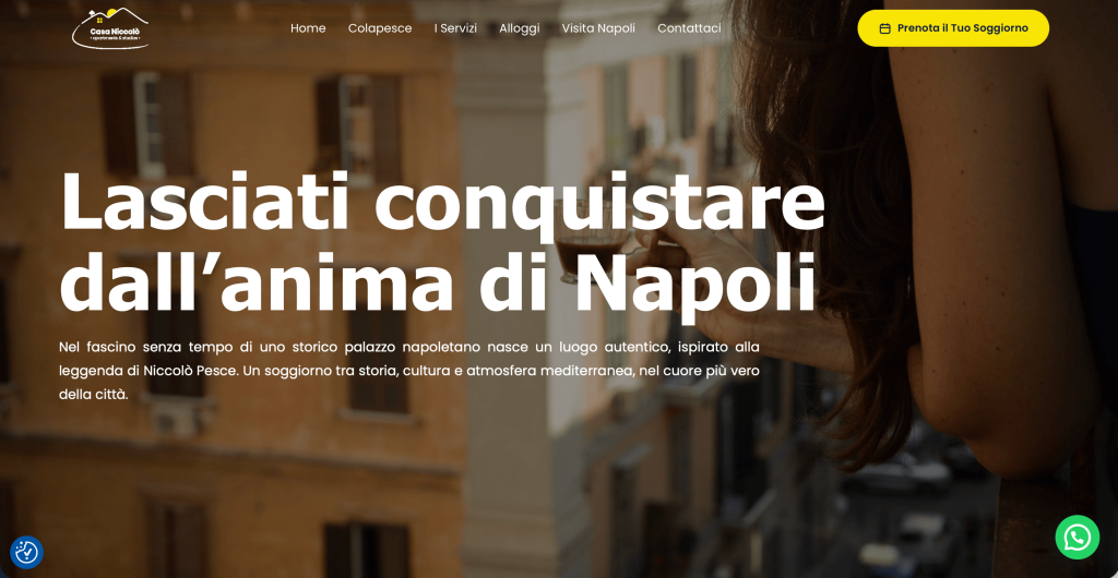 Anteprima del progetto Casa Niccolò — Sito Web · Hospitality