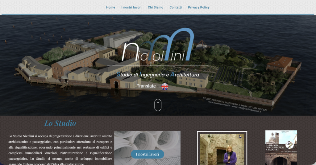 Anteprima del progetto Nicolini Studio — Sito Professionale